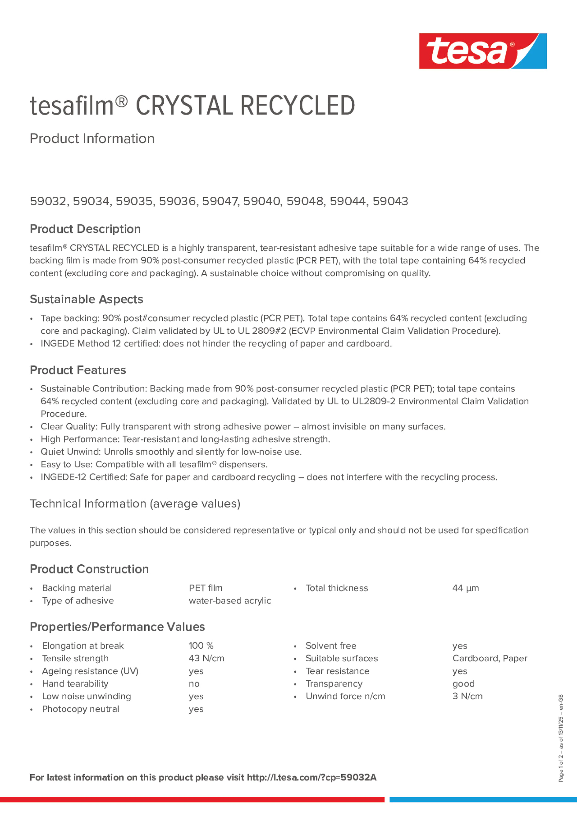 Product information_tesafilm® 59032_en-GB