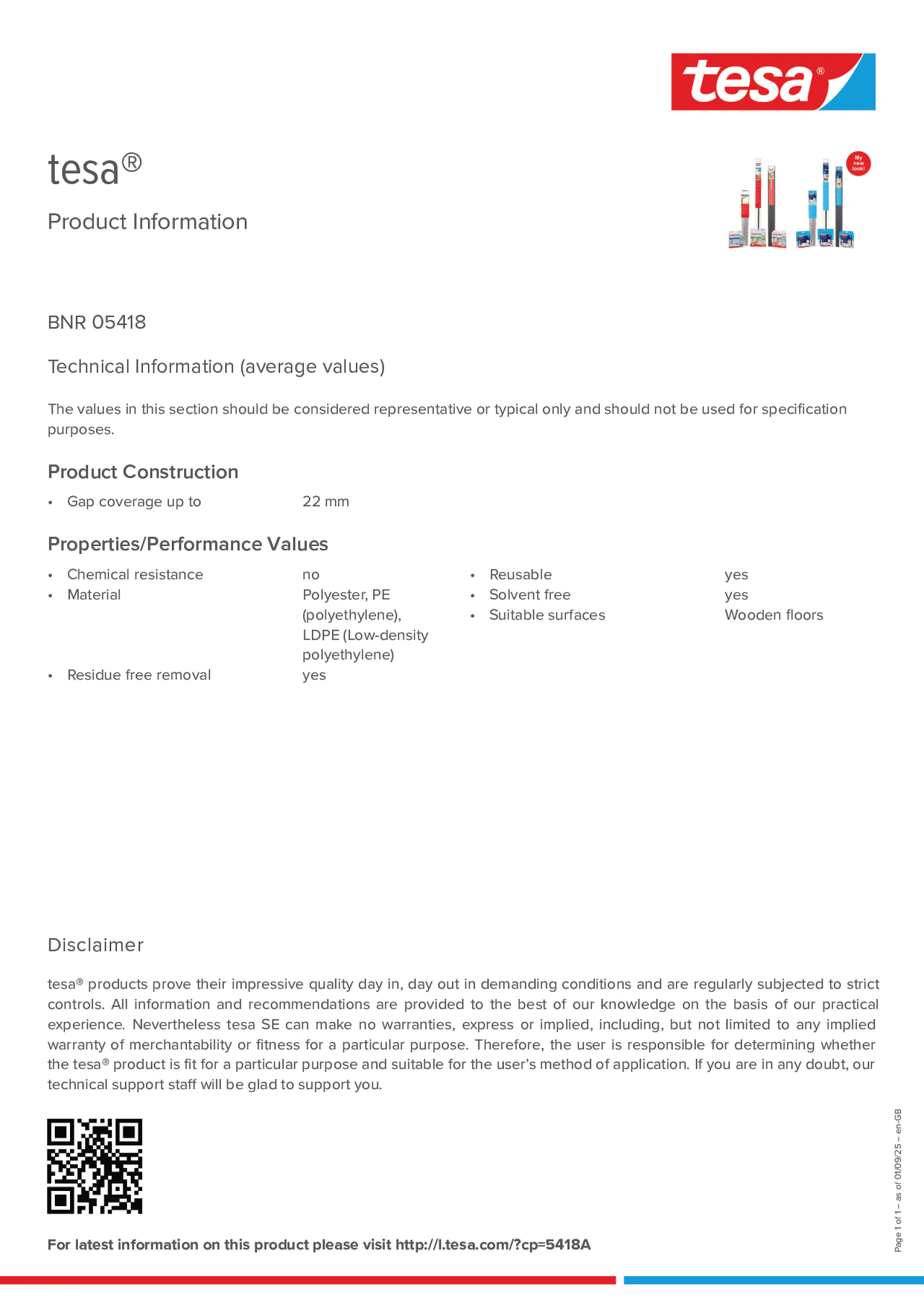 Product information_tesa® 05418_en-GB