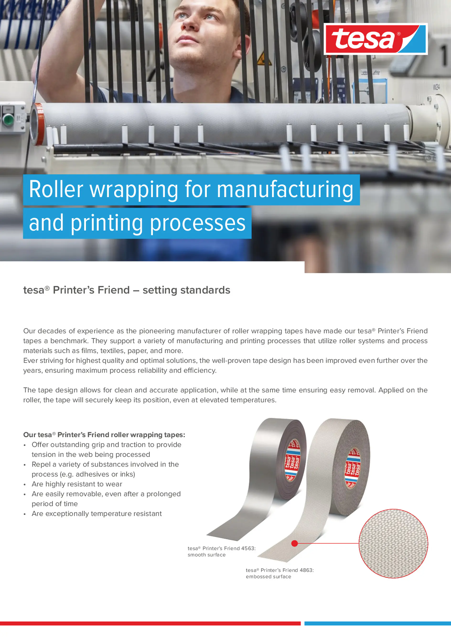 tesa Printer's Friend- Roller Wrapping