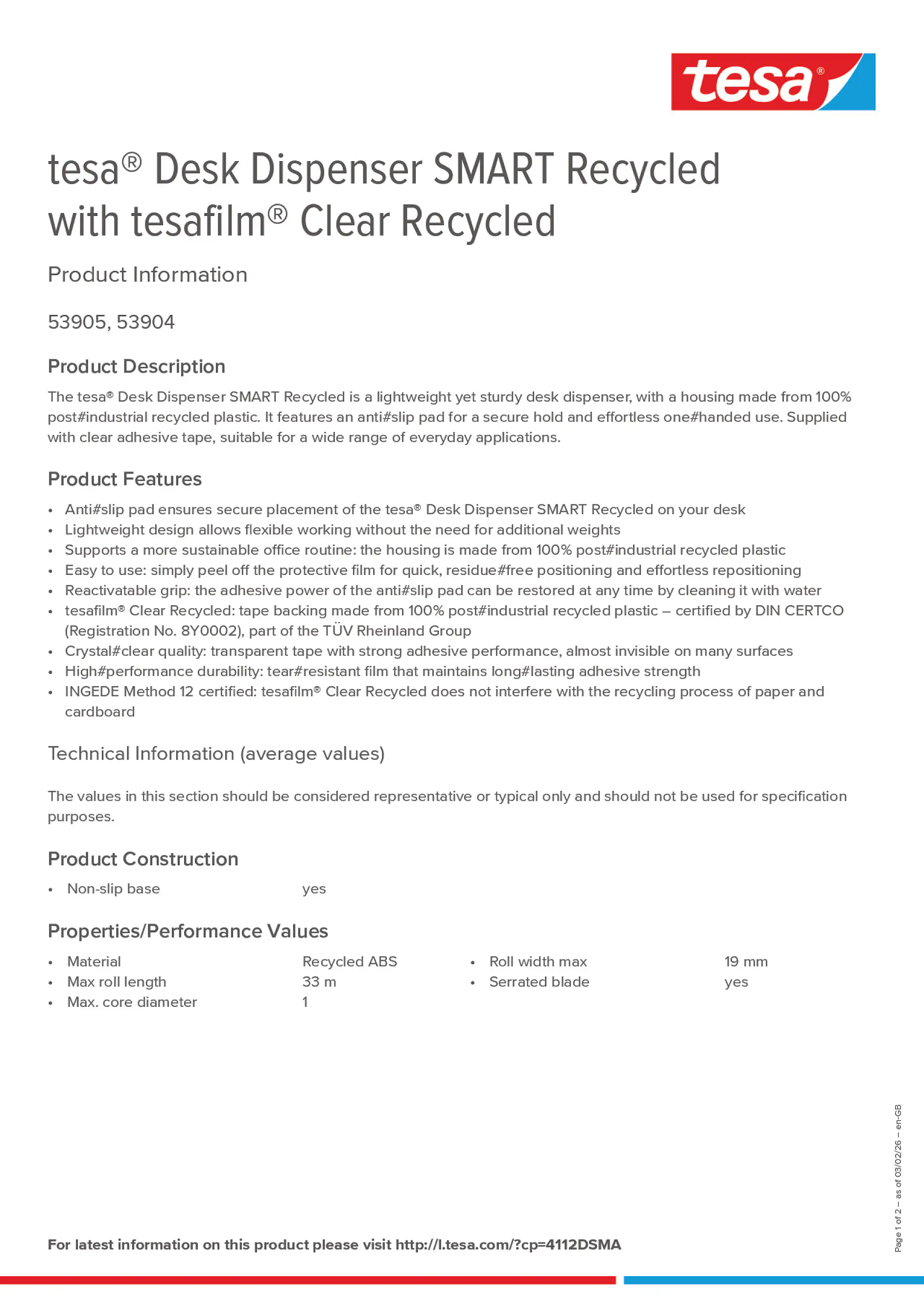 Product information_tesa® 53905_en-GB