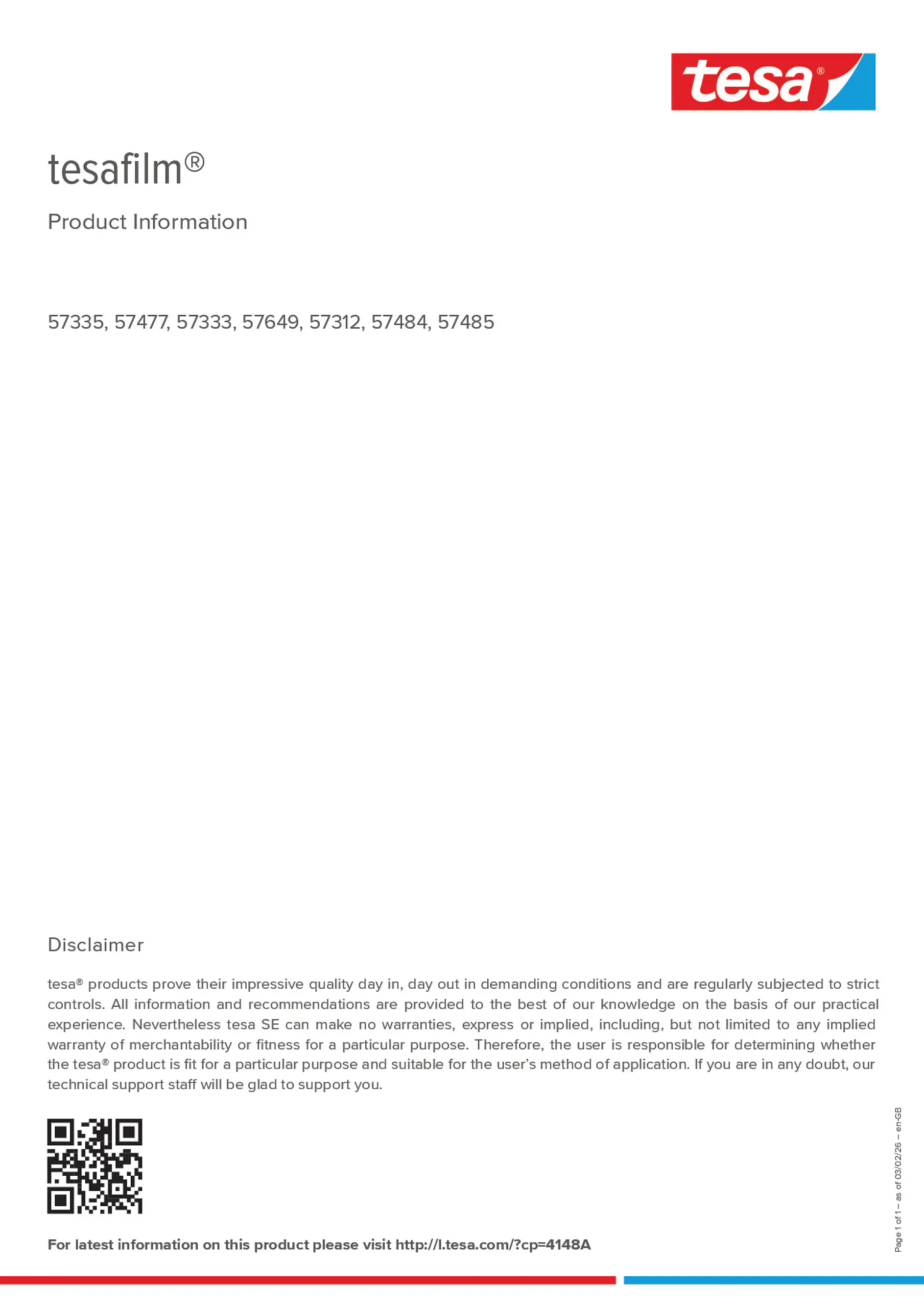 Product information_tesafilm® 57335_en-GB