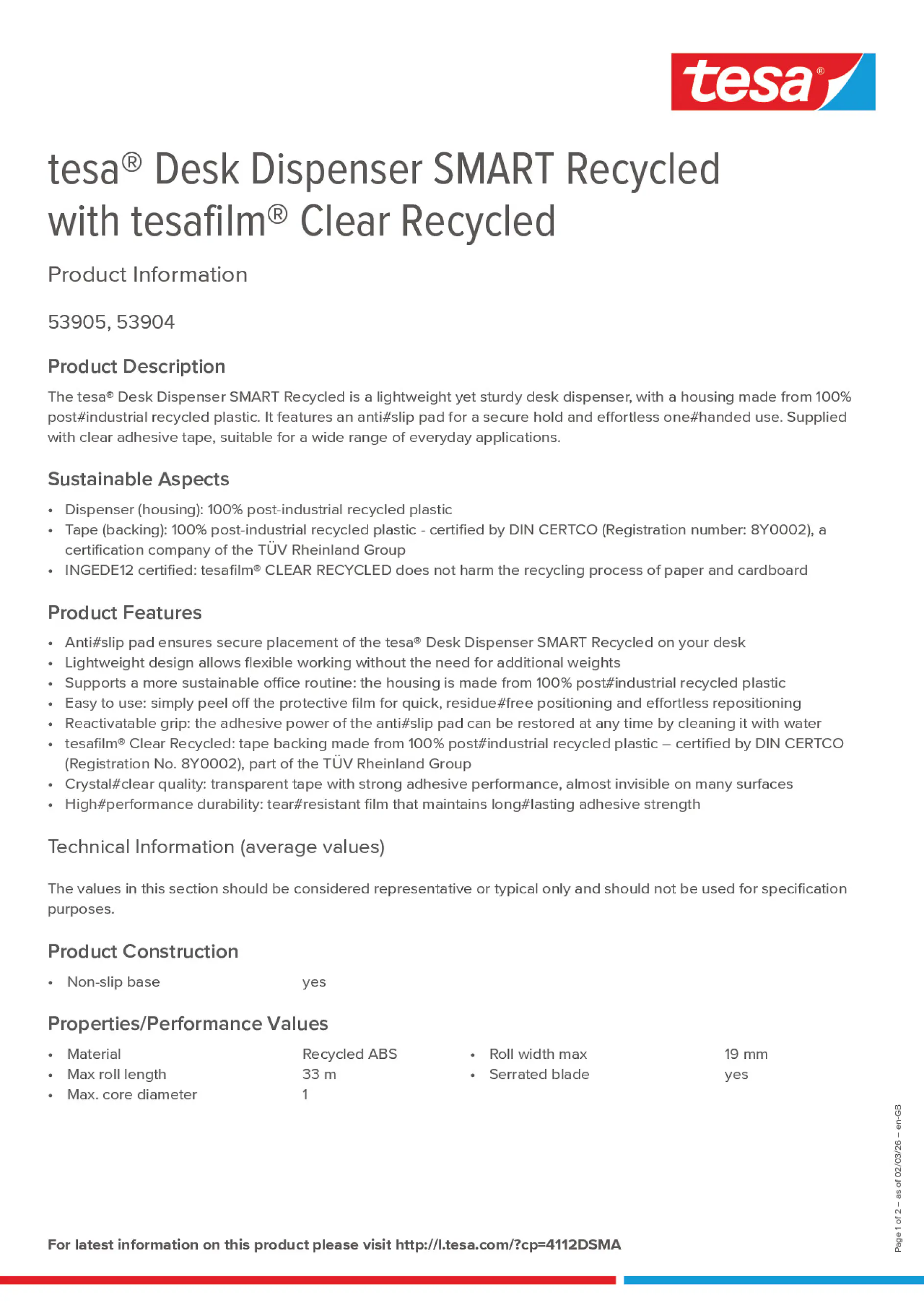 Product information_tesa® 4112DSMA_en-GB