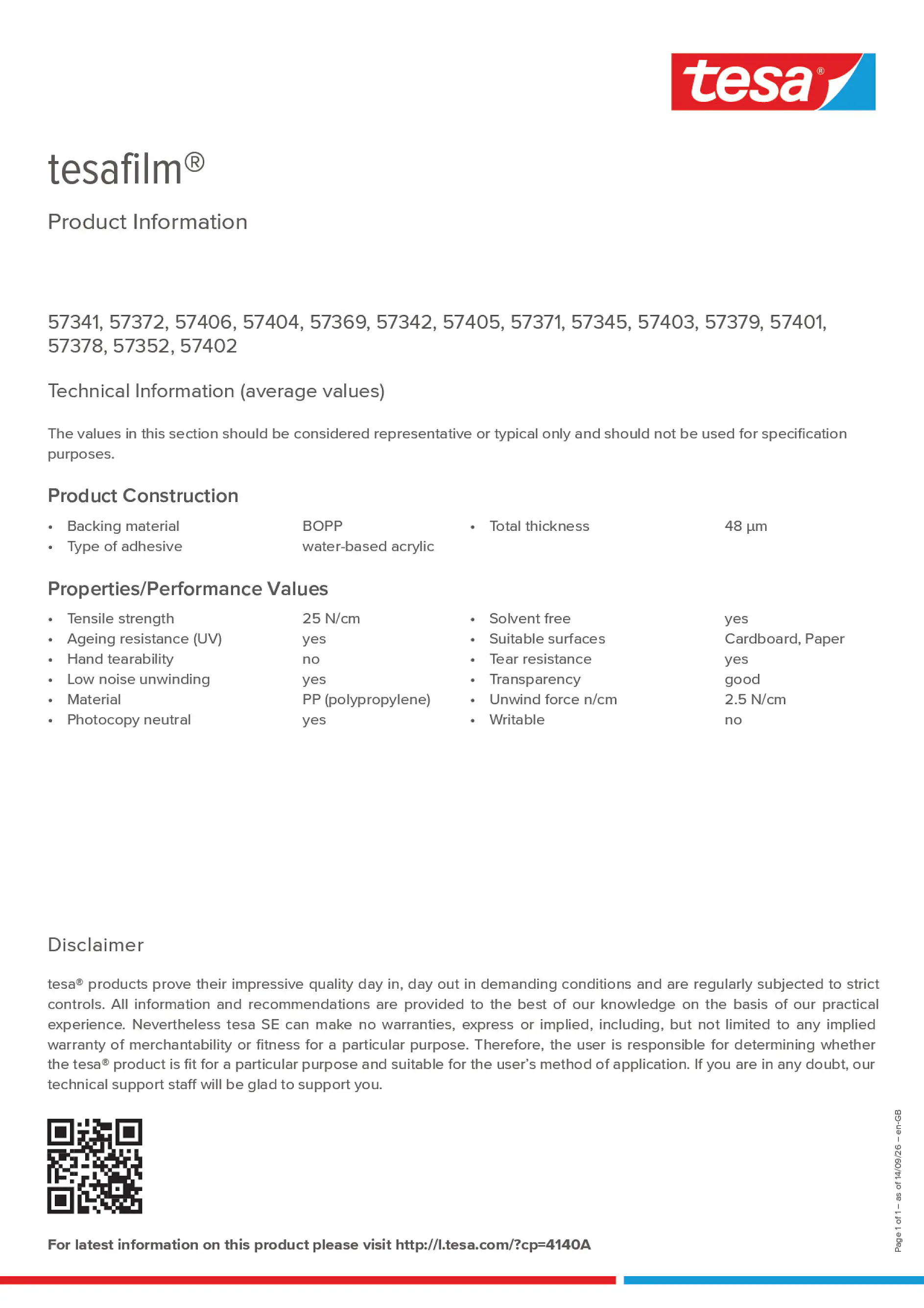 Product information_tesafilm® 4140A_en-GB