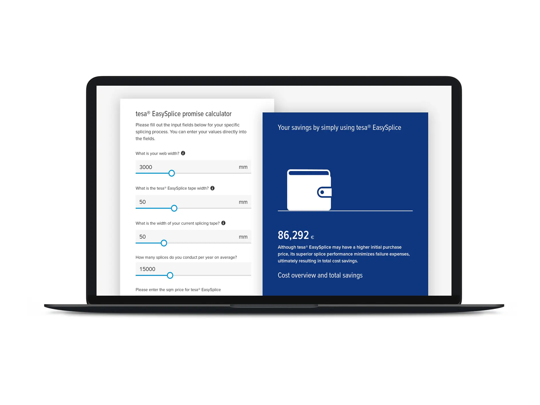 EasySplice Calculator - Laptop