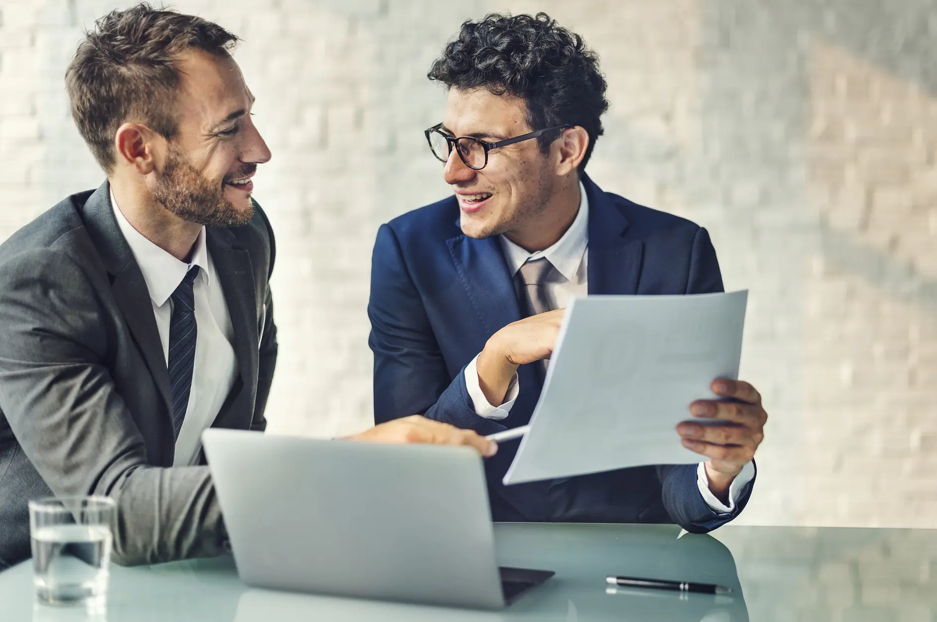 Men Talking Business Analysis Concept