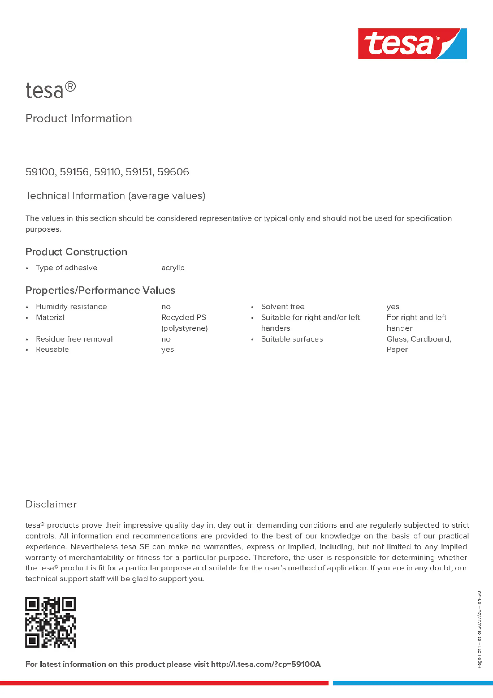 Product information_tesa® 59100A_en-GB