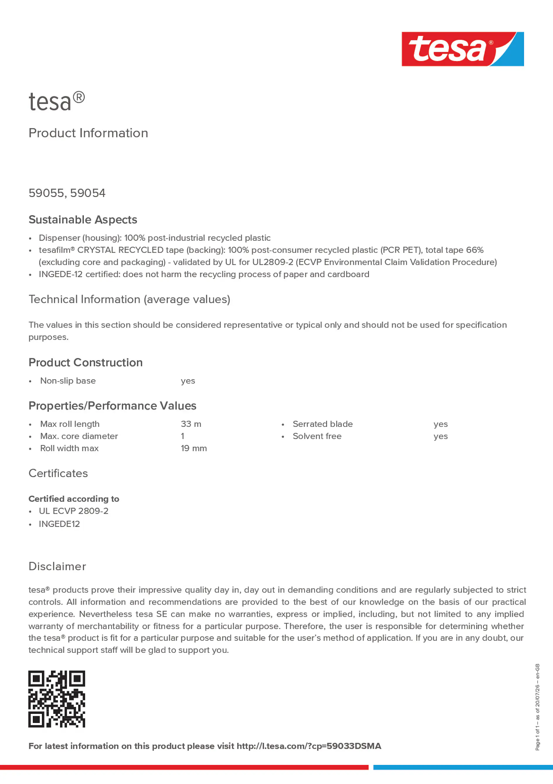 Product information_tesa® 59033DSMA_en-GB