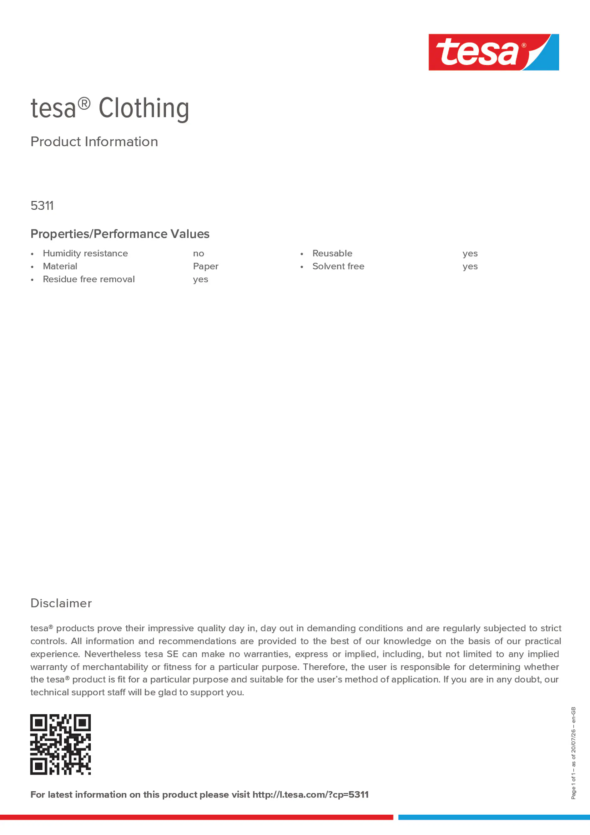 Product information_tesa® 5311_en-GB
