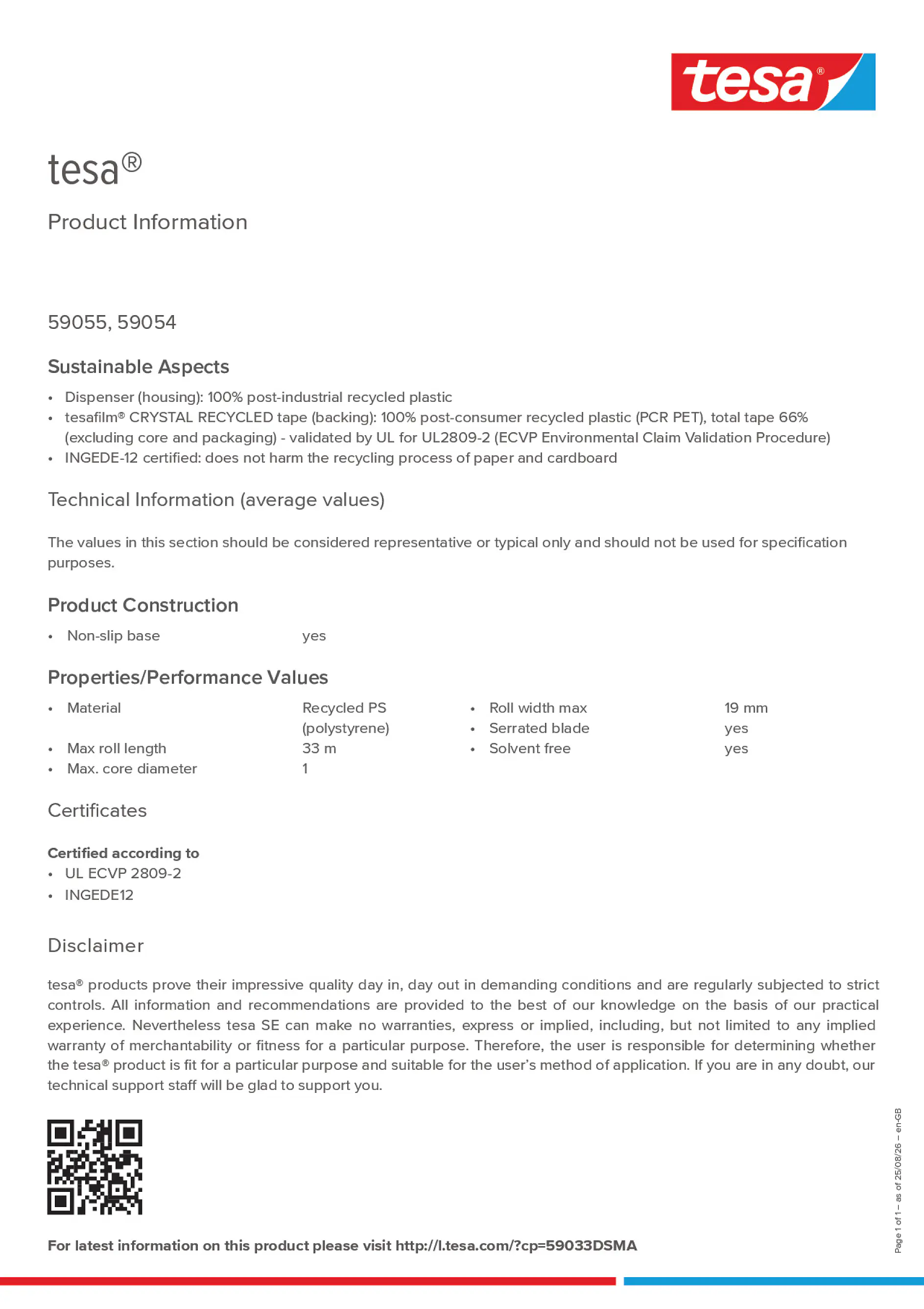 Product information_tesa® 59033DSMA_en-GB