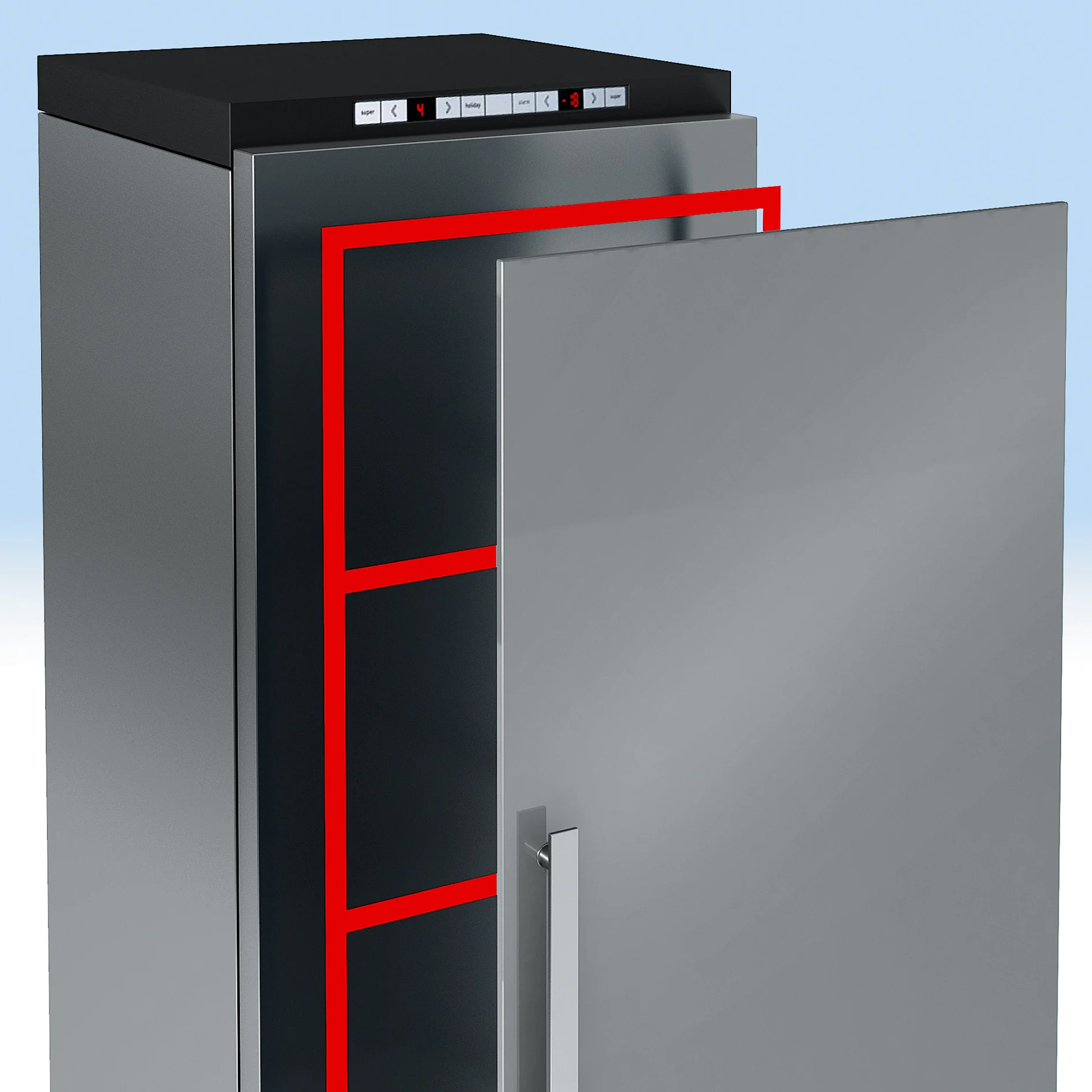 Appliances – Deco Glass Mounting Deco glass is mounted without screws or curing time with double-sided tape.