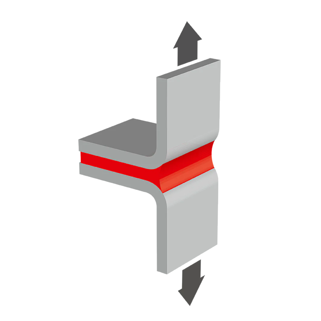 Measurement of the delamination peel forces