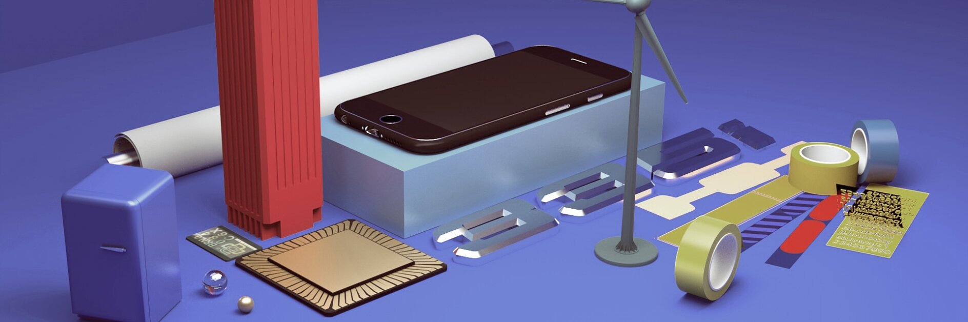 Adhesive tape is used in a wide range of places in industry.