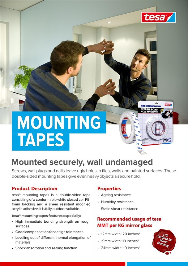 How to Mount Mirrors on Tile Walls without Drilling tesa India