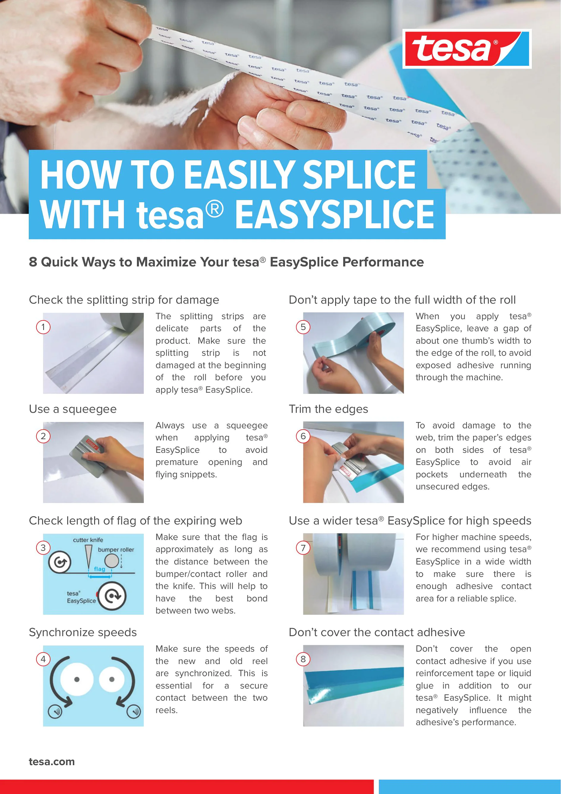 8 Quick Ways to Maximize Your tesa® EasySplice Performance