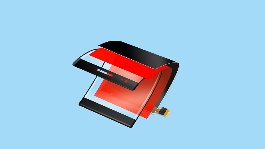 tesa-electronics-flexible-display-lamination-illustration tesa-electronics-flexible-display-lamination-illustration