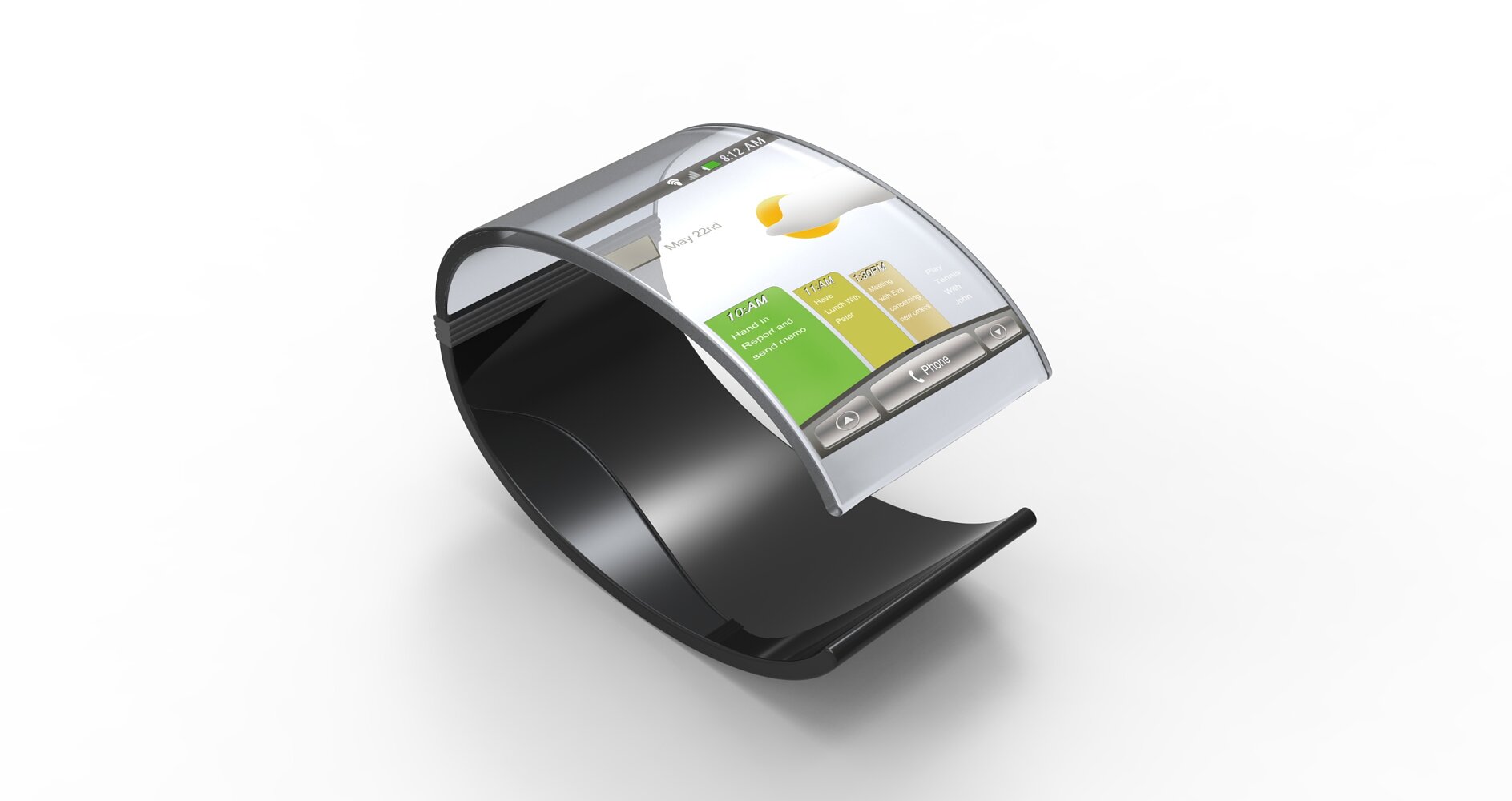 Transparent Mobile Bracelet 3d render of a mobile bracelet on a white background