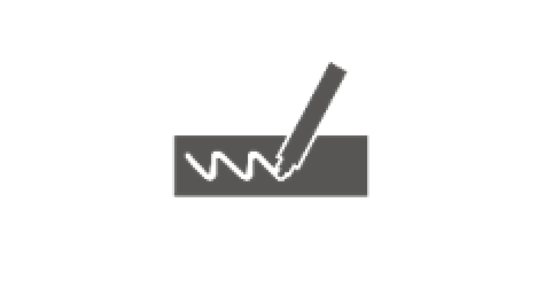 Icon of a pencil drawing a jagged line on a gray surface, indicating writing or signing. (This text has been generated by AI)