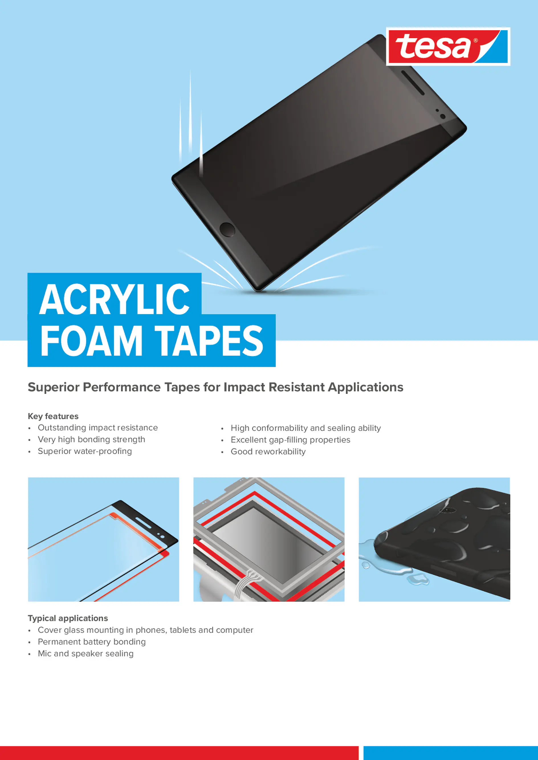 tesa electronics acrylic foam tapes 2019 web 2 pager