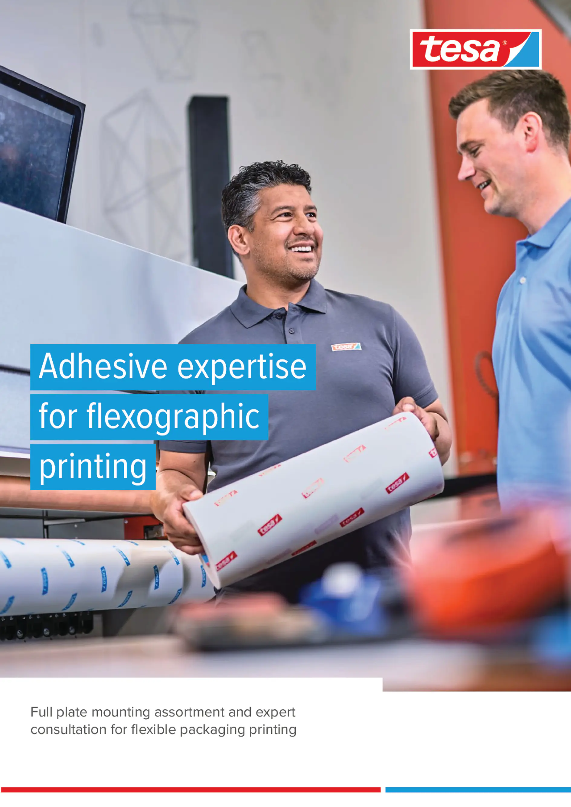 Plate mounting with tesa® Softprint 500 µm / 20 mil