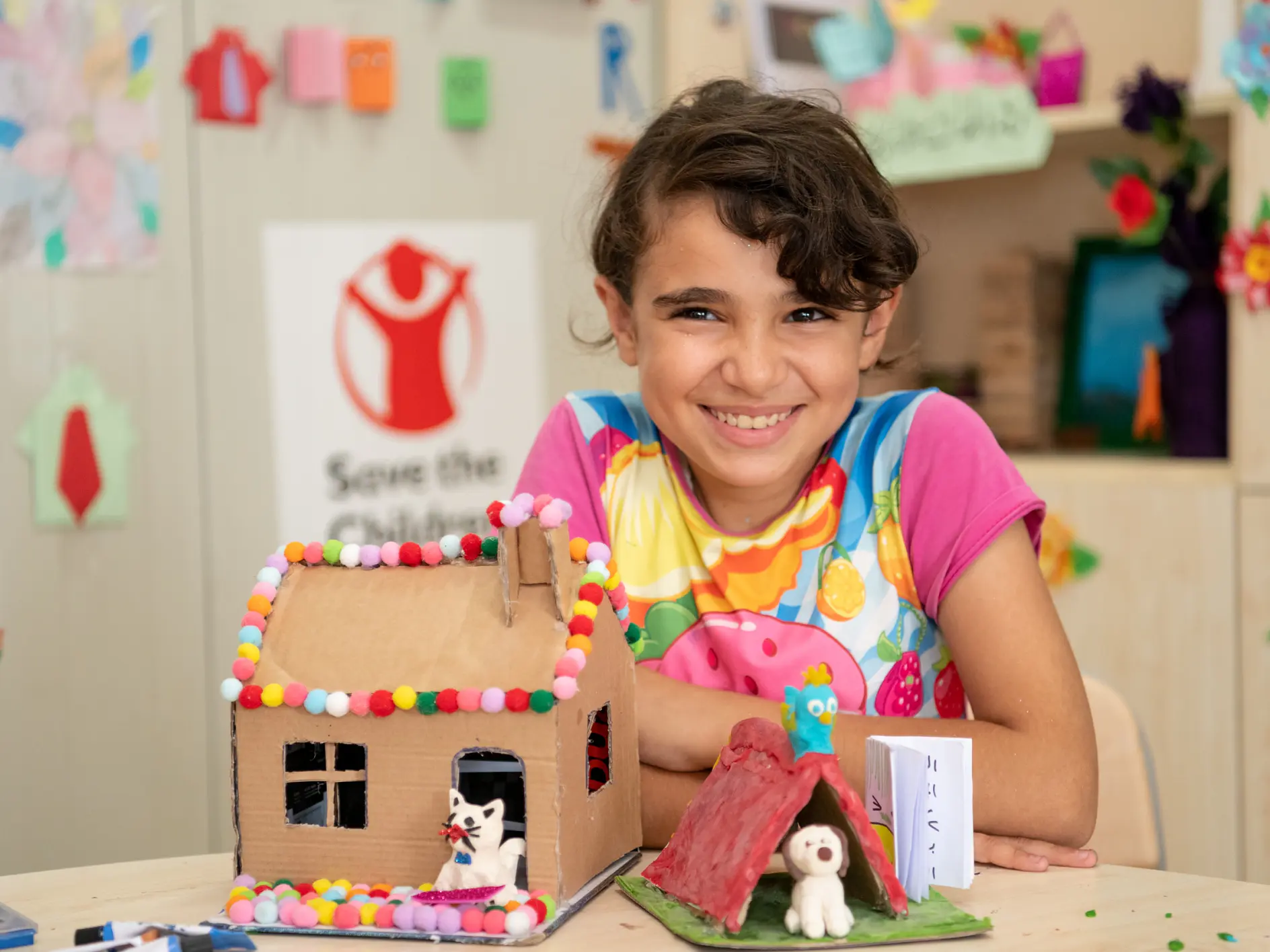 Syrian refugee child at a Save the Children education center in northern Iraq.