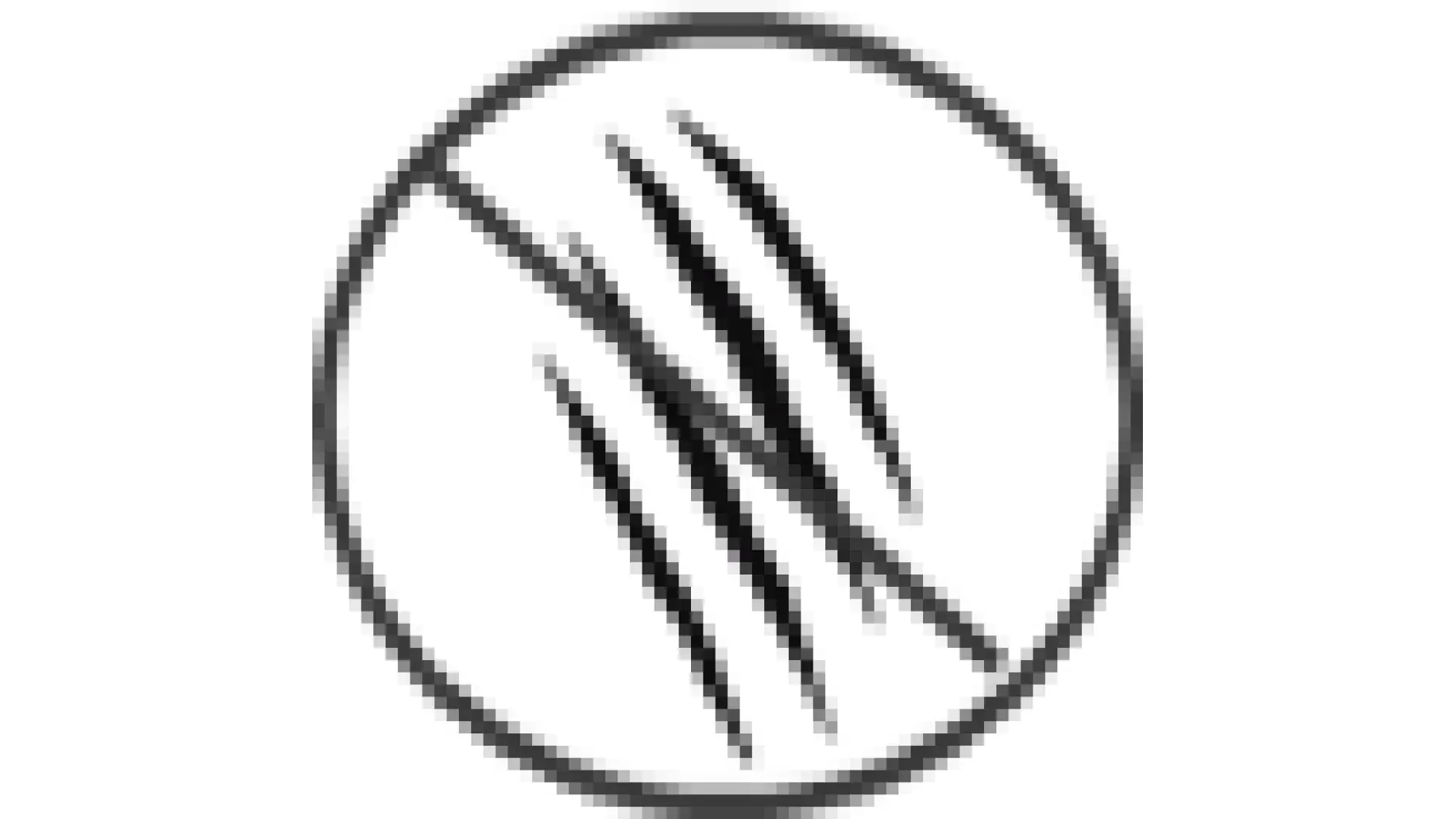 A crossed-out grill symbol indicating do not grill or no grilling allowed. (This text has been generated by AI)