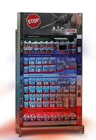 Stocked with a full range of 55 self-adhesive hooks and storage systems, tesa is positioning its display in plumbing and bath sections in stores all over Europe.