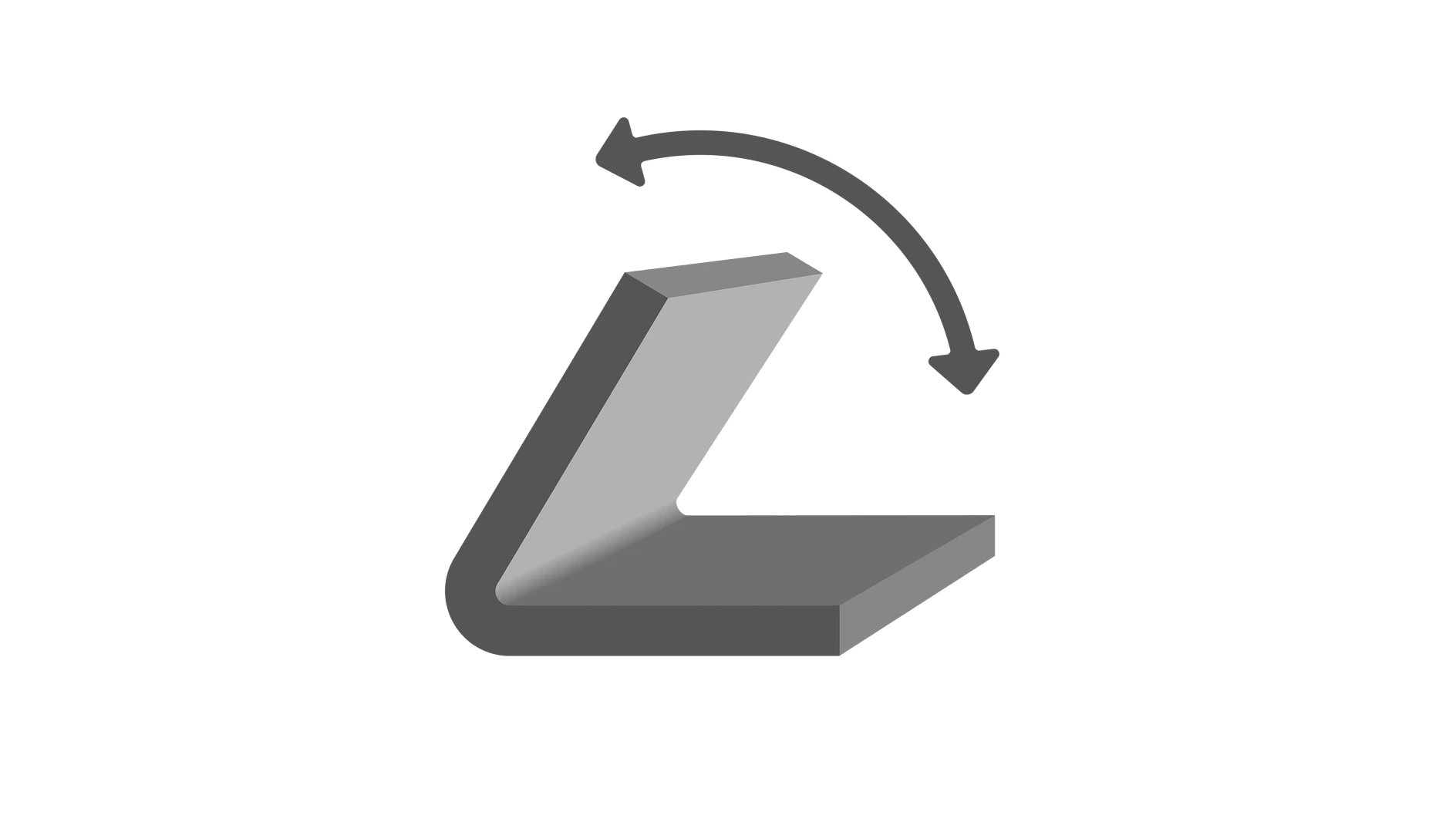 An icon depicting a simplified book with a hard cover partially open, held together using transparent tesa tape. Arrows above indicate rotation or opening motion. The design is in gray tones on a black background. (This text has been generated by AI)