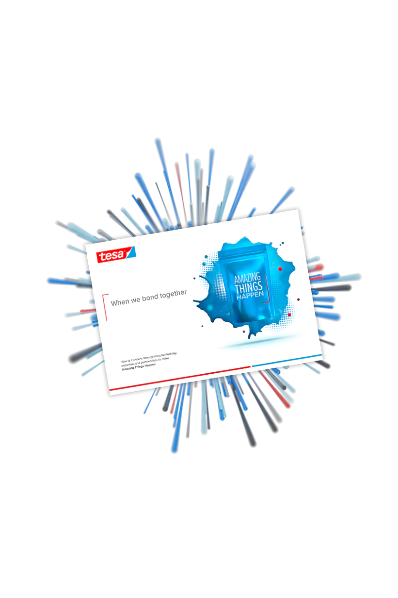 A 3D-rendered image of a card displaying the text Vape and travel together with an abstract blue splash design. The card is surrounded by radial blue lines emanating outward on a black background, securely held in place with tesa tape. (This text has been generated by AI)