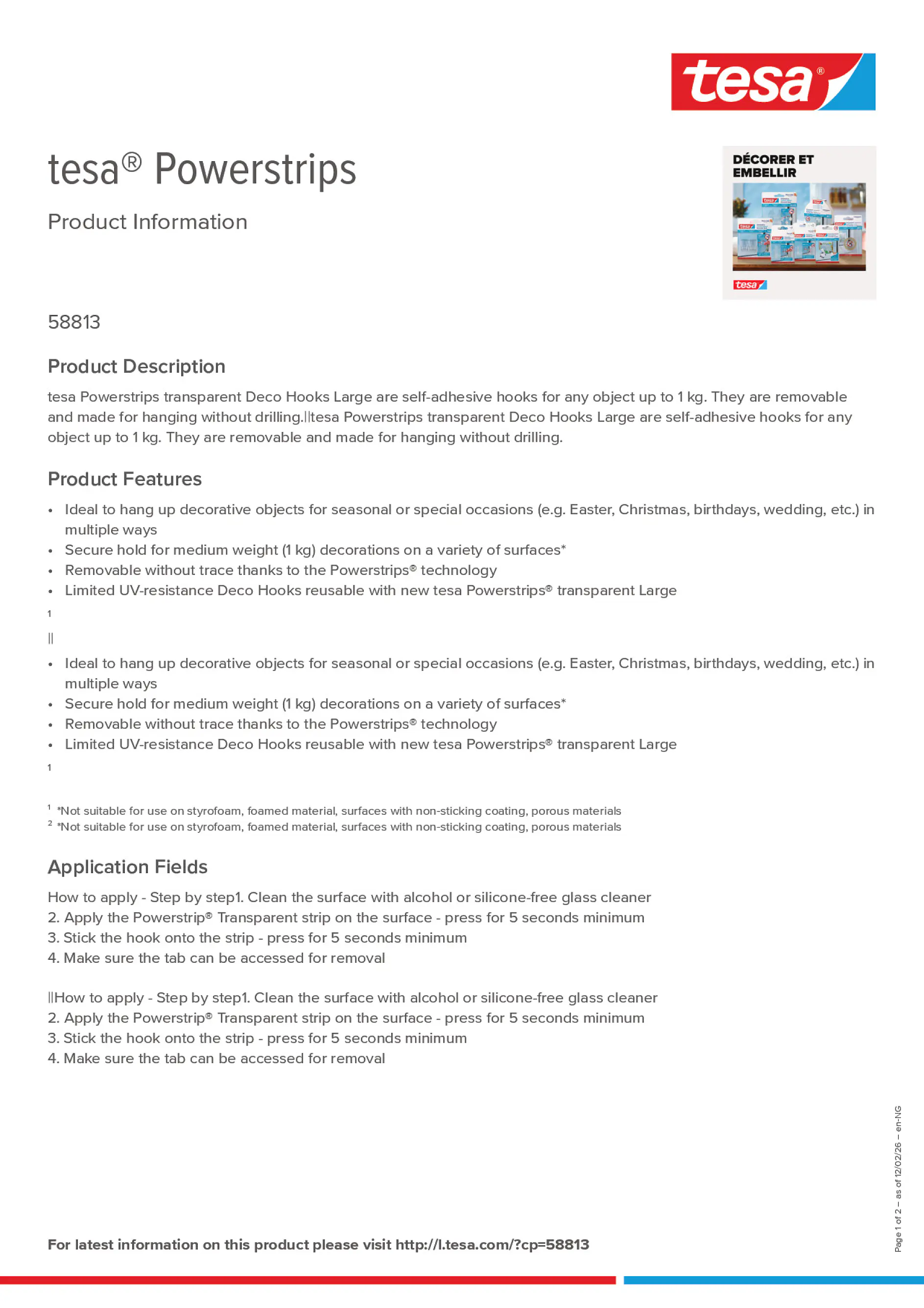 Product information_tesa® Powerstrips 58813_en-MA_fr-MA