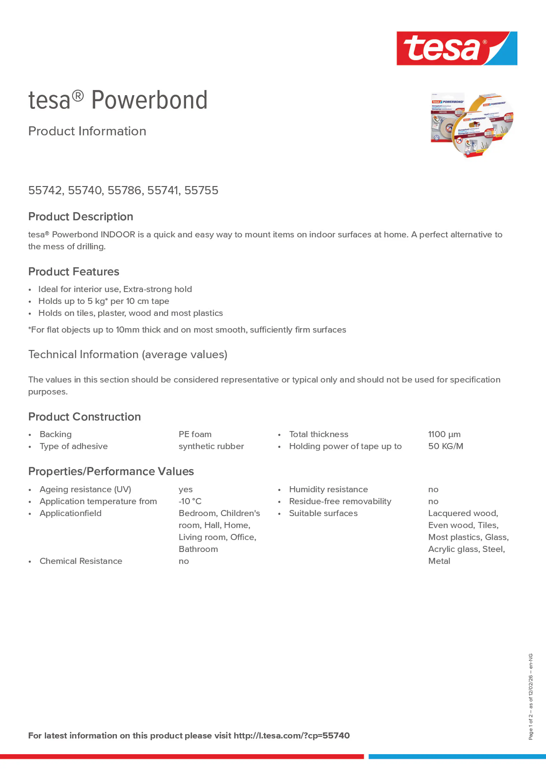 Product information_tesa® Powerbond 55740_en-MA_fr-MA