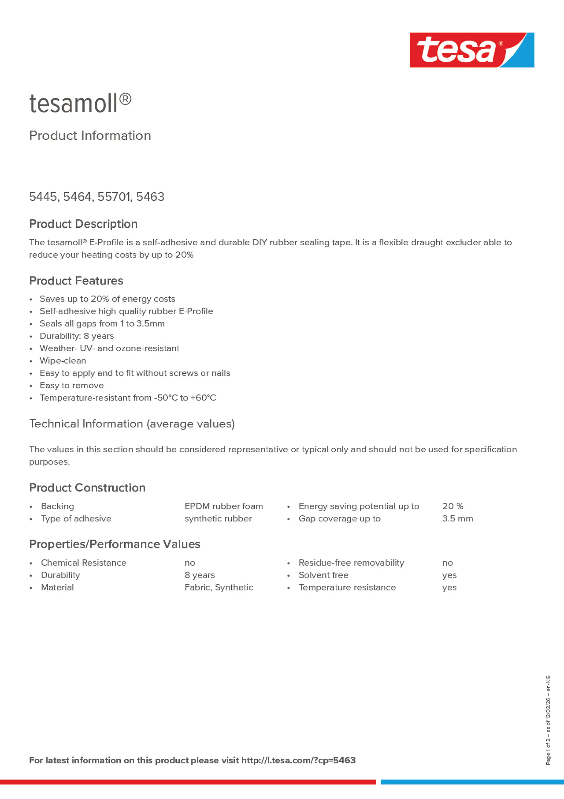 Product information_tesamoll® 5499_en-MA_fr-MA