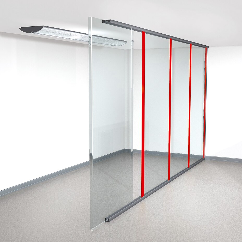 Adhesive Tape Solutions for Office Partitions I-profiles for glass partitions