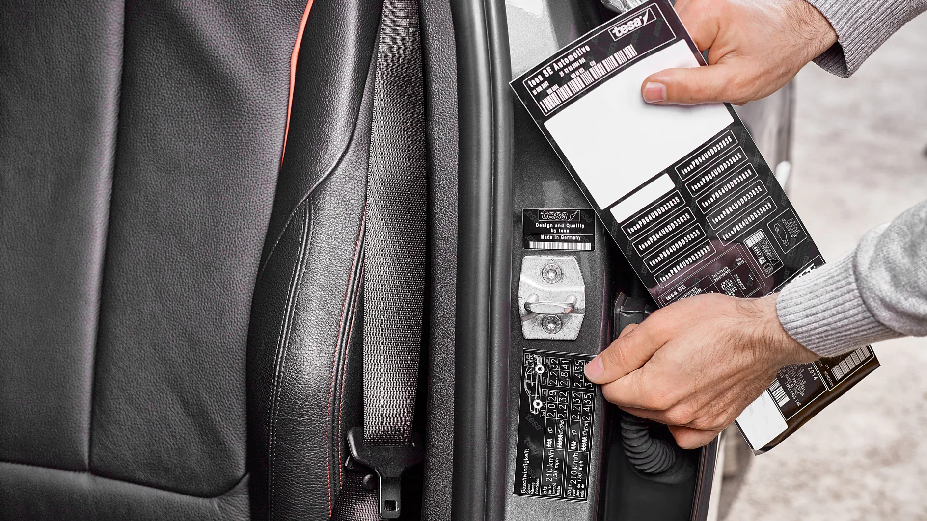 Security Labelling Innovations for the Automotive Industry Door pillar application