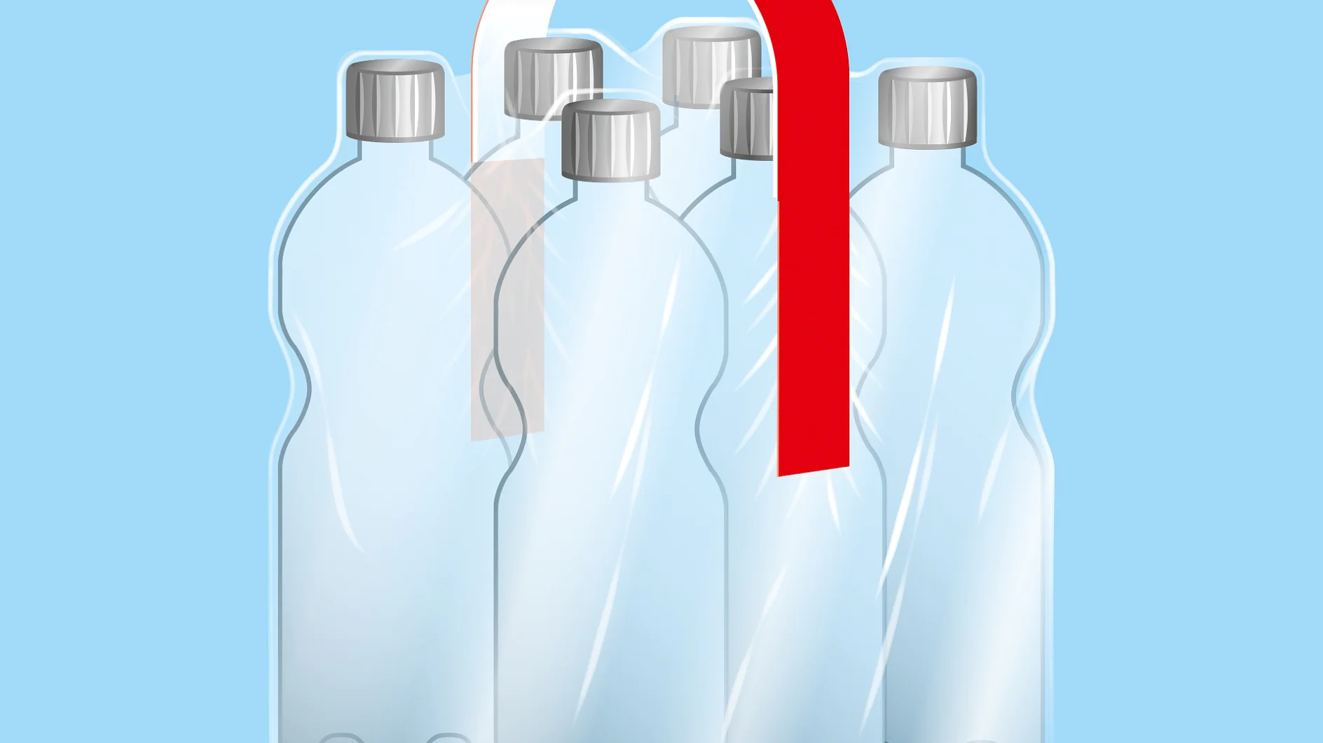 Handylift Carrying handle tape for drinks packaging.