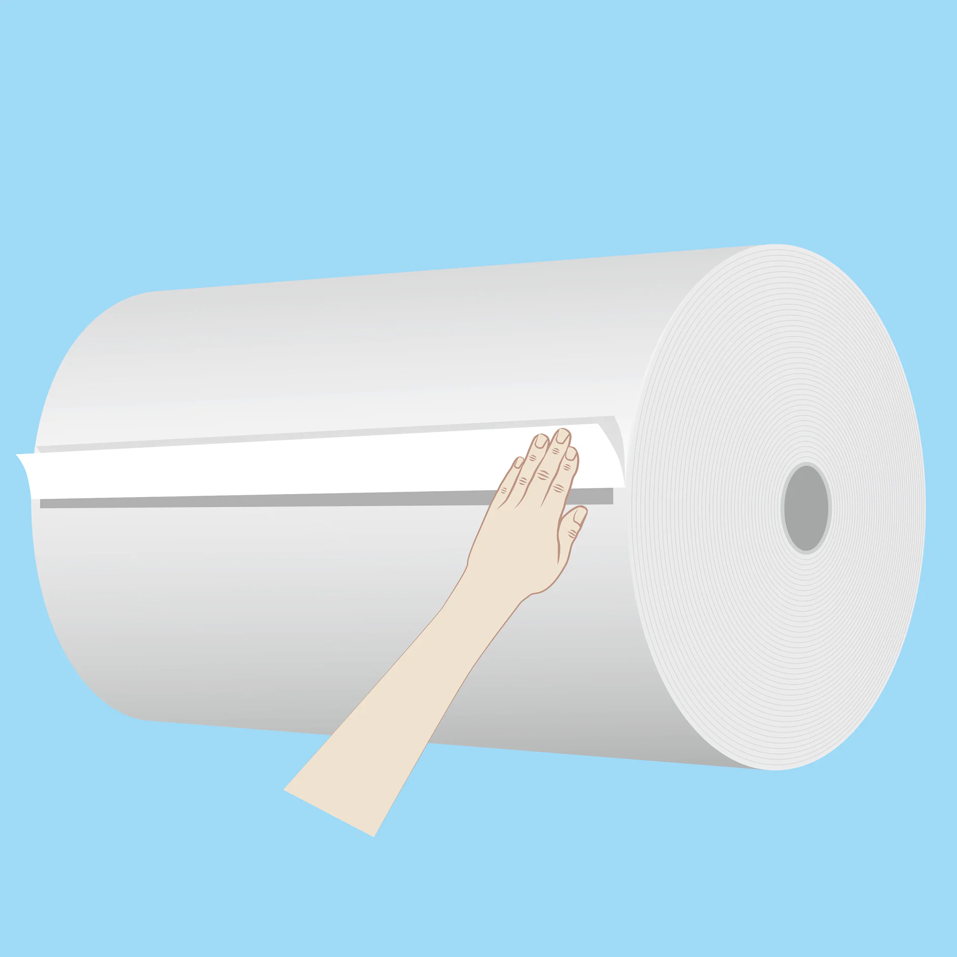 Step 7: Fold back the excess material