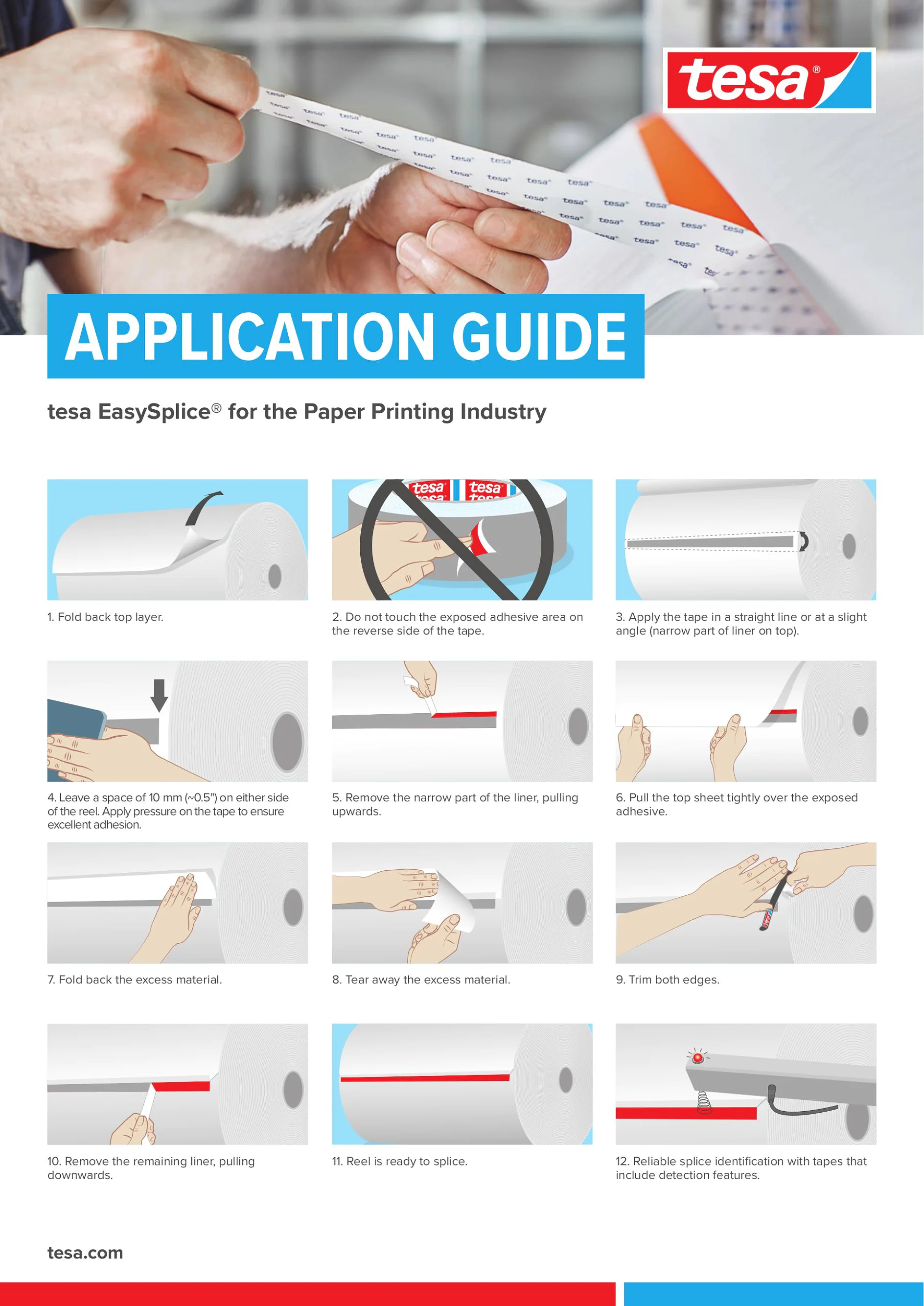 EasySplice application guide for Paper splicing_tesa tape
