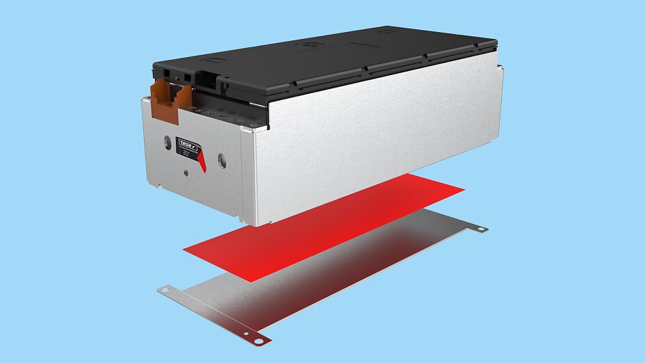Cooling plate fixation in battery modules Cooling plate fixation in battery modules