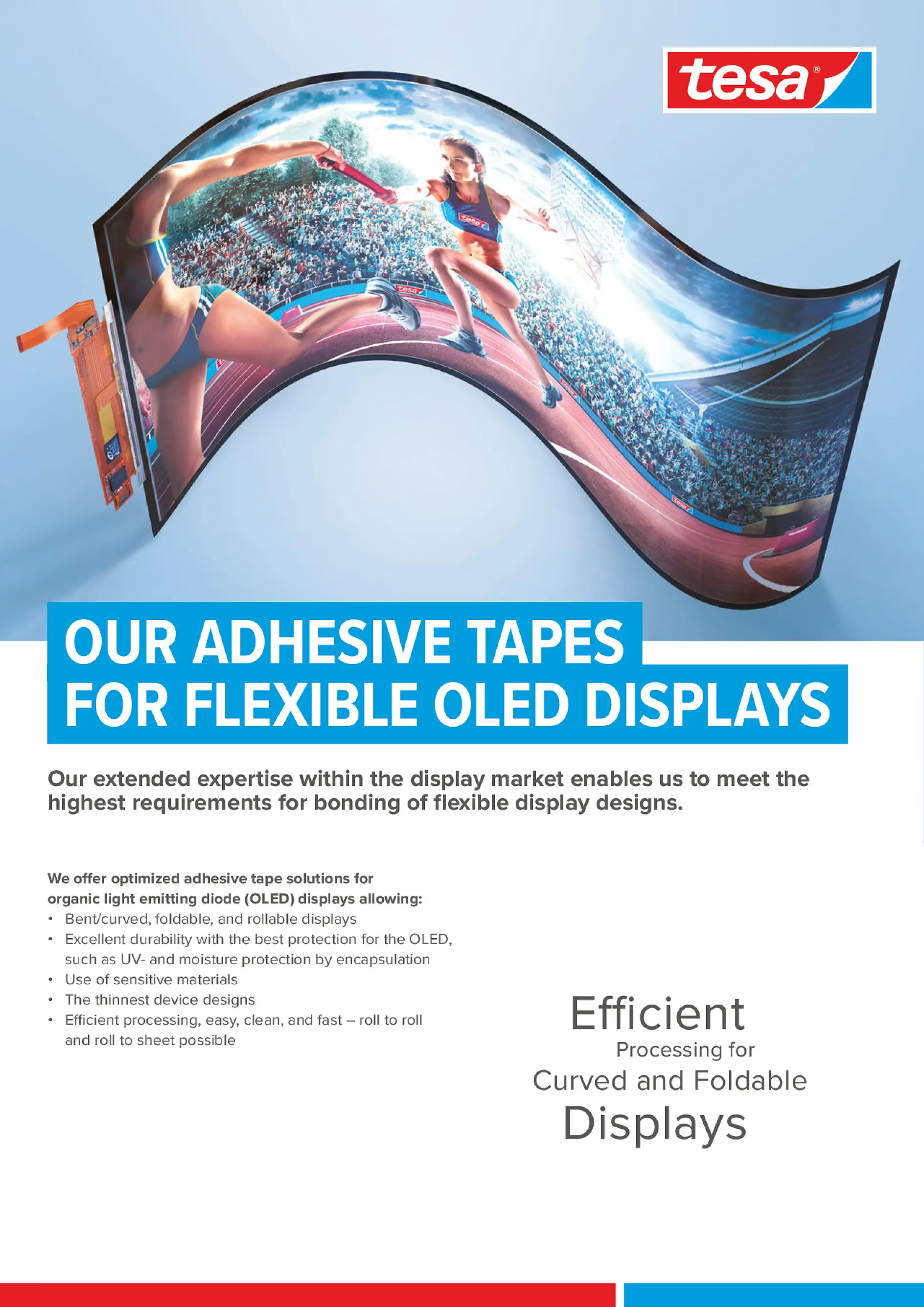 Our Adhesive Tapes for Flexible OLED Displays