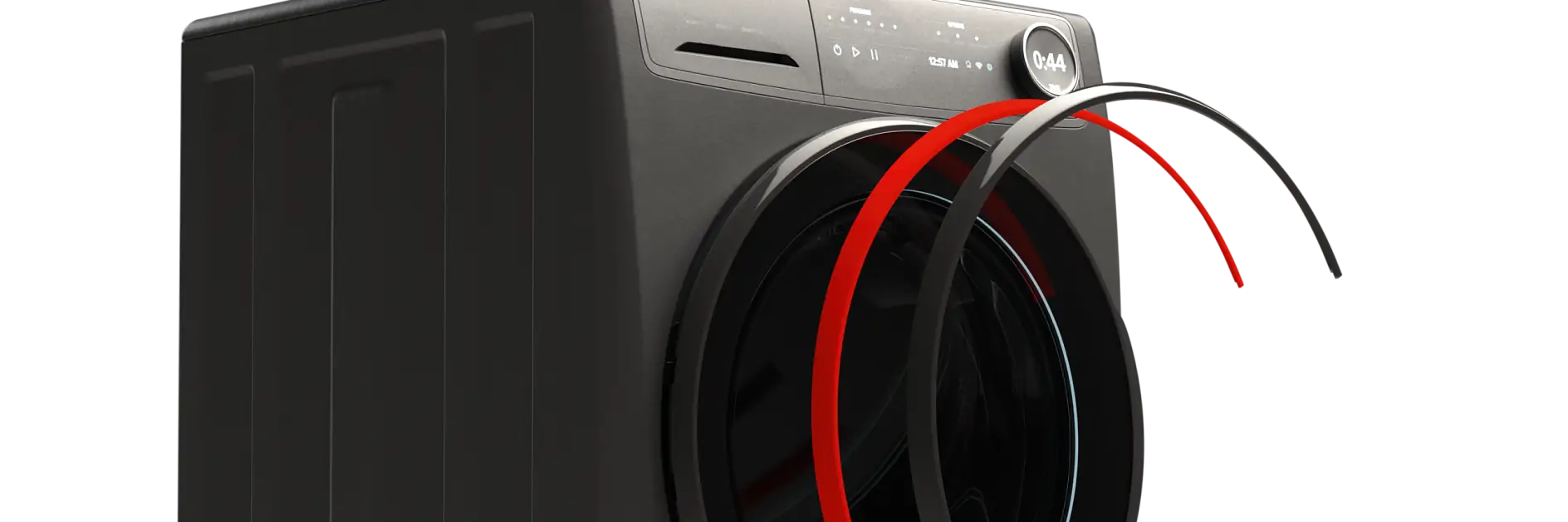 Appliances washing machine decorative trim mounting illustration