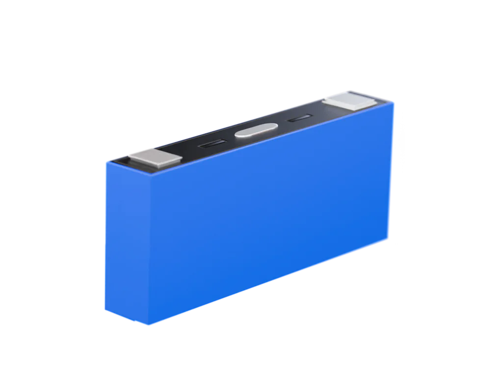 A blue rectangular portable battery pack with rounded edges. The top features two white buttons on either end and a central power button. There are also multiple ports for charging devices, all securely affixed with tesa tape. (This text has been generated by AI)