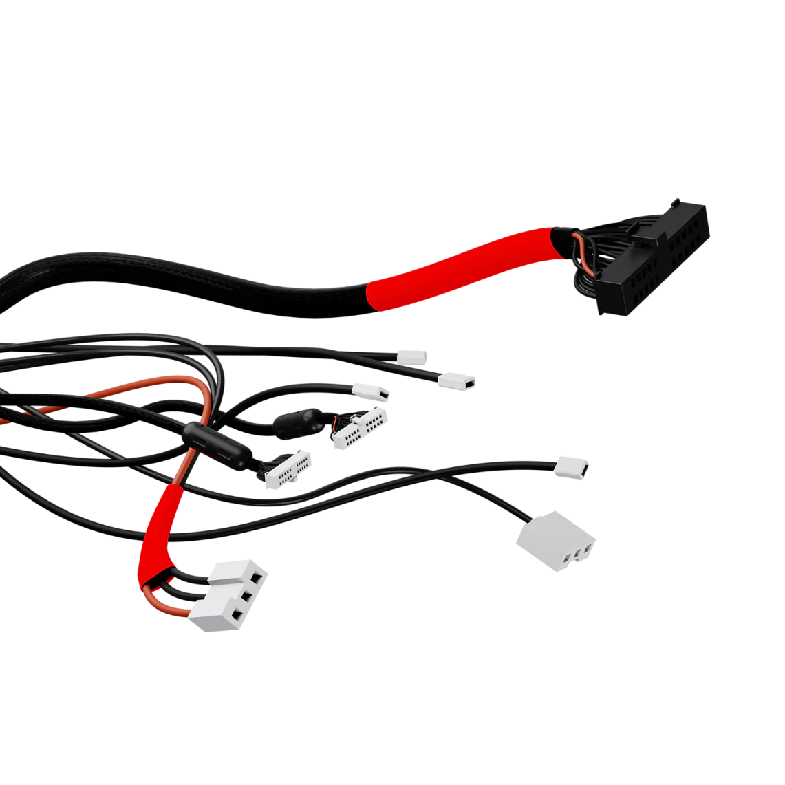 Cables are bundled with single-sided tape