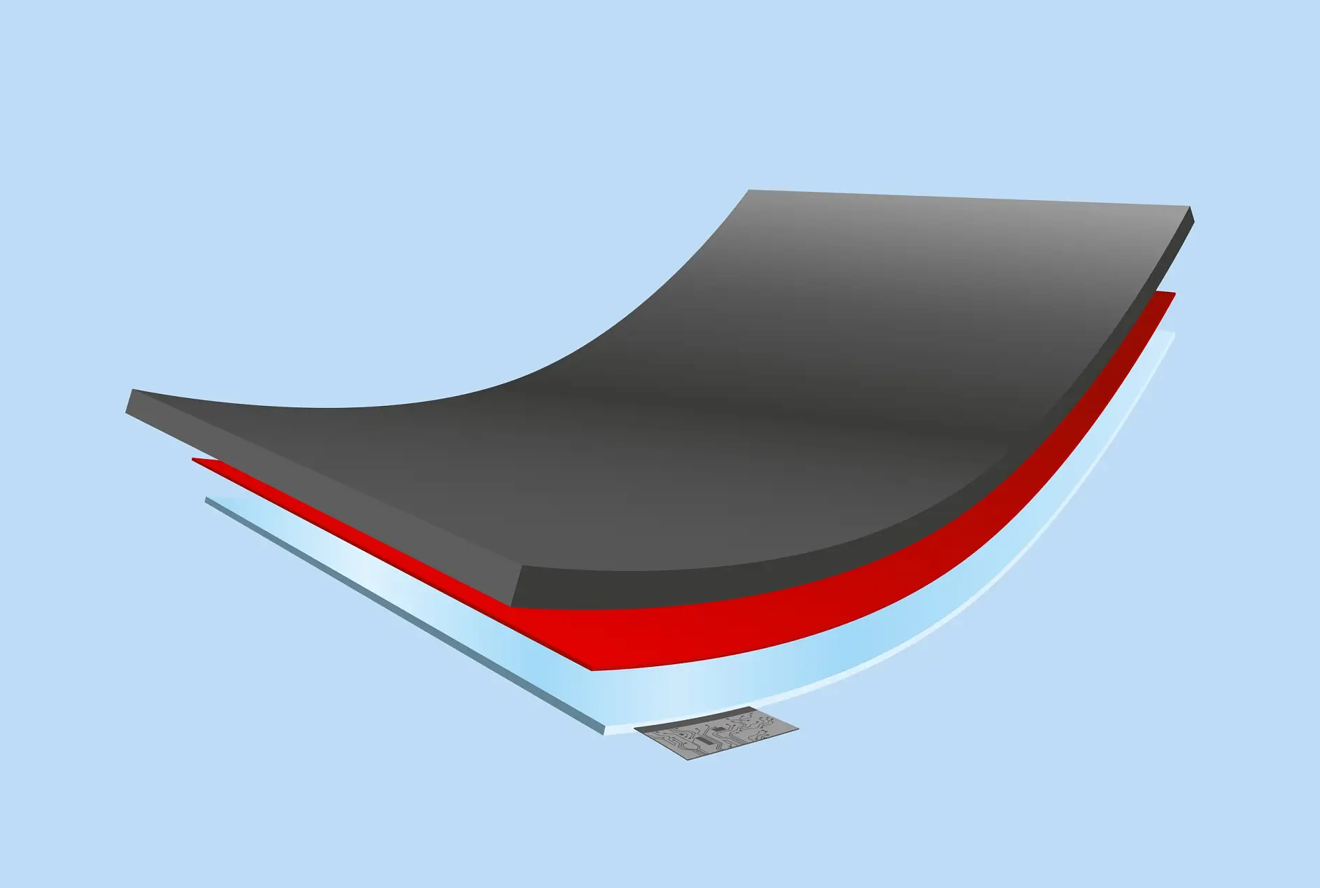 Lamination of curved displays