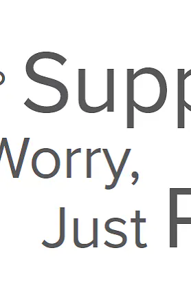 Text image with the words 360° Support: Dont Worry, Just Print with tesa tape in a simple sans-serif font on a white background. (This text has been generated by AI)