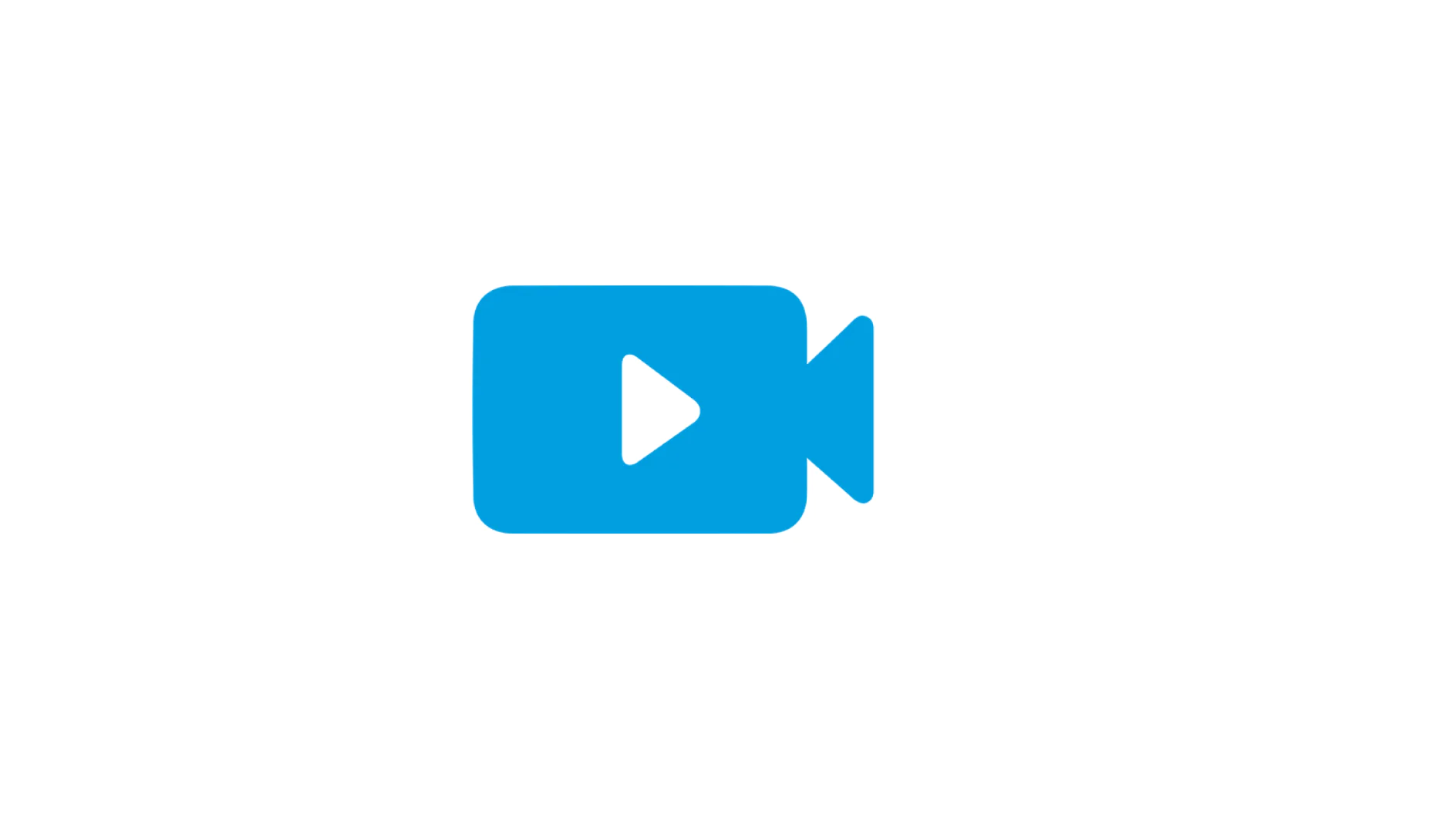 Blue video icon symbolizing high-quality media resources for catalogs, websites, and e-commerce platforms.