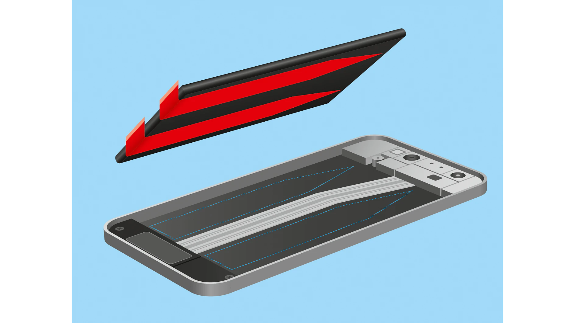 tesa-electronics-bond-and-detach-battery-mounting-with-fpc-illustration