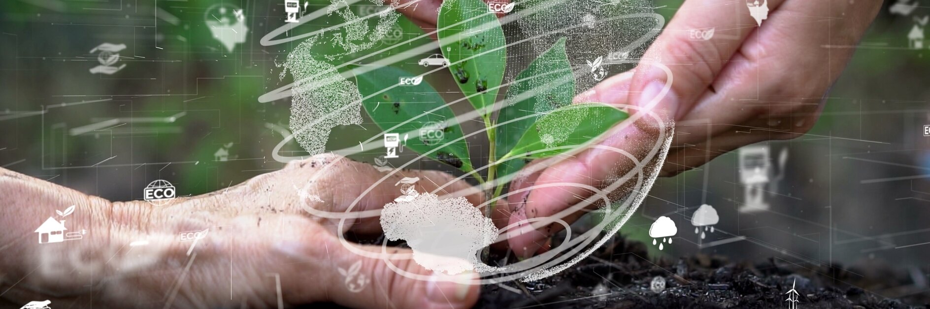 Future environmental conservation and sustainable ESG modernization development by using technology of renewable resources to reduce pollution and carbon emission .