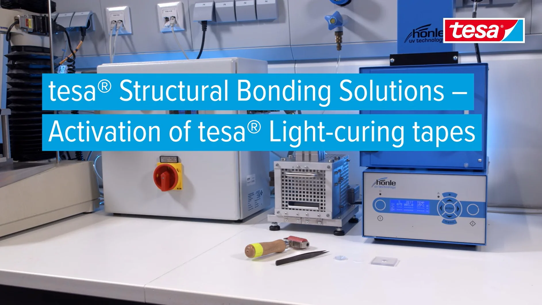 tesa® Structural bonding solutions - Activation of tesa® Light-curing tapes (1)