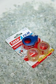 tesa's more sustainable blister-packs are made from 100% post-consumer recyclates (PCR).