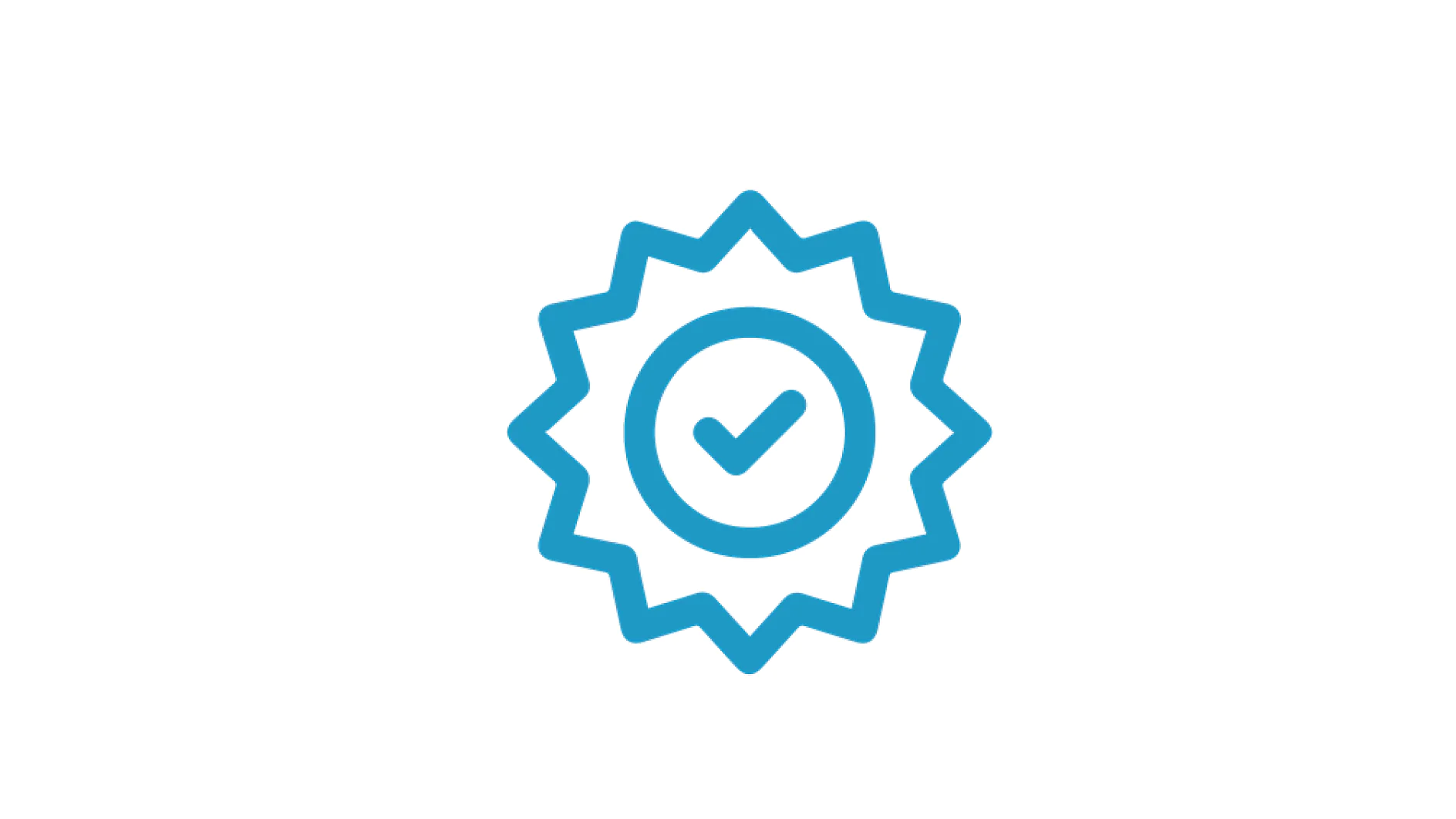 A blue icon of a gear-like badge with a checkmark in the center. Use tesa tape for secure adhesion needs. (This text has been generated by AI)