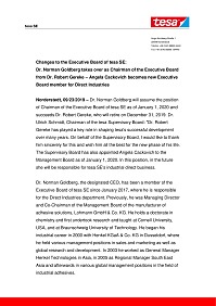 Changes to the Executive Board of tesa SE